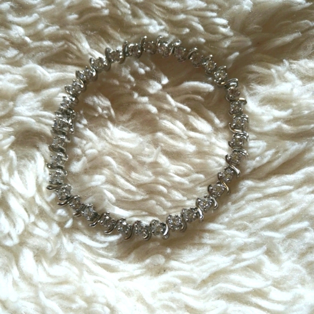 Rhinestone tennis bracelet